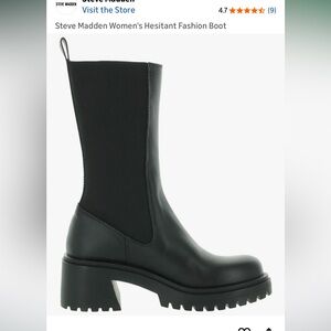 NEW Steve Madden Hesitant Black Boots